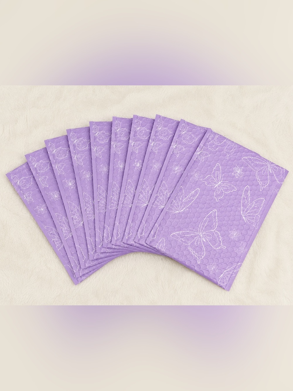 Purple Butterfly Bubble Mailers - 10pc